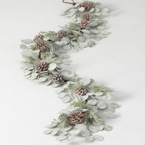 Eucalyptus Pinecone Garland - Themed Rentals - light and airy garland for rent